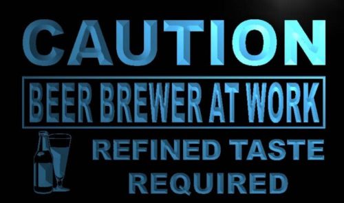 Caution Beer Brewer at Work Neon Light Sign